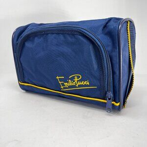 Vintage NOS Emilio Pucci Travel Cosmetic Bag Dopp Kit Shaving Make-Up